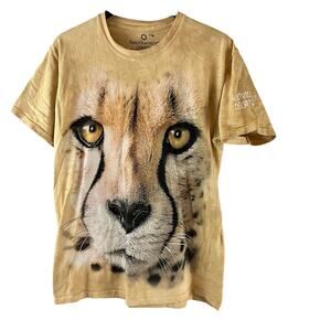 Smithsonian Big Cat Cheetah Graphic T-Shirt Shirt Size Medium